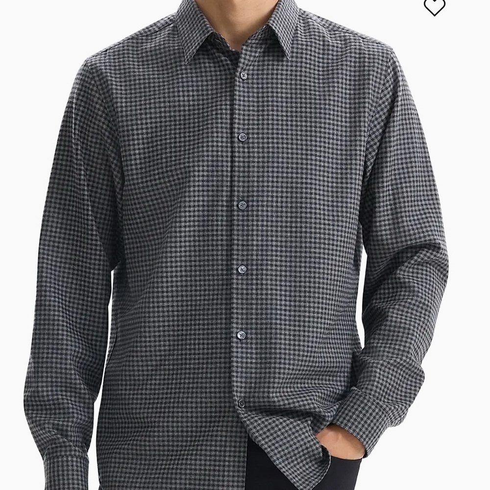 Perry Ellis Navy Geometric Button Down Shirt